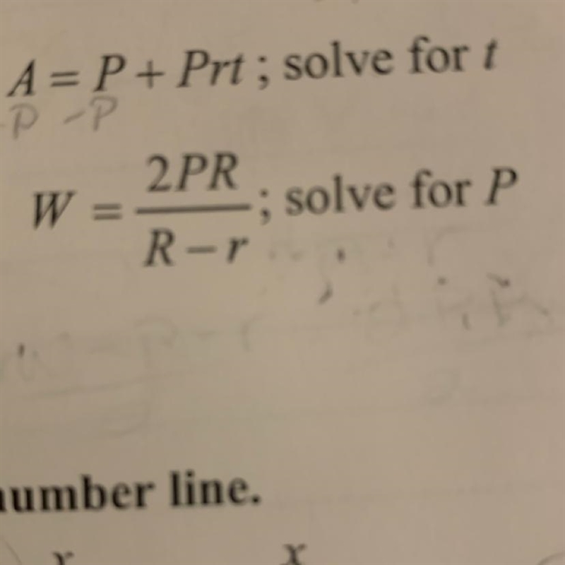 W=2PR/R-r; solve for P-example-1