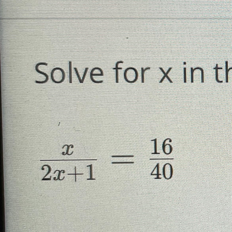 Solve for X in the proportion below-example-1