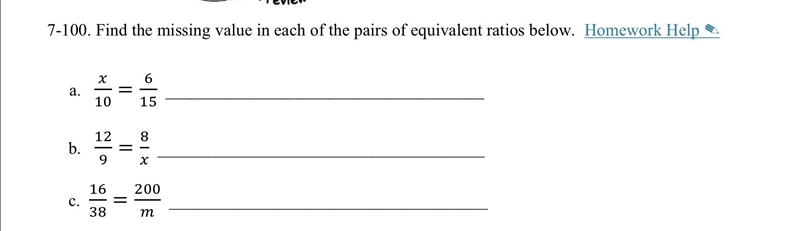 Hey, help with my homework pls (Find the missing value in each of the pairs of equivalent-example-1