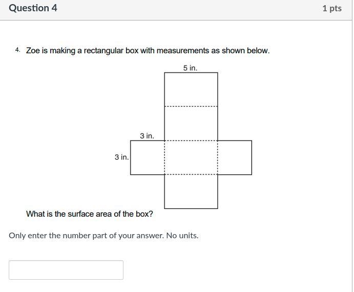 Zoe is making a rectangular box which measurements as shown below. What is the surface-example-1