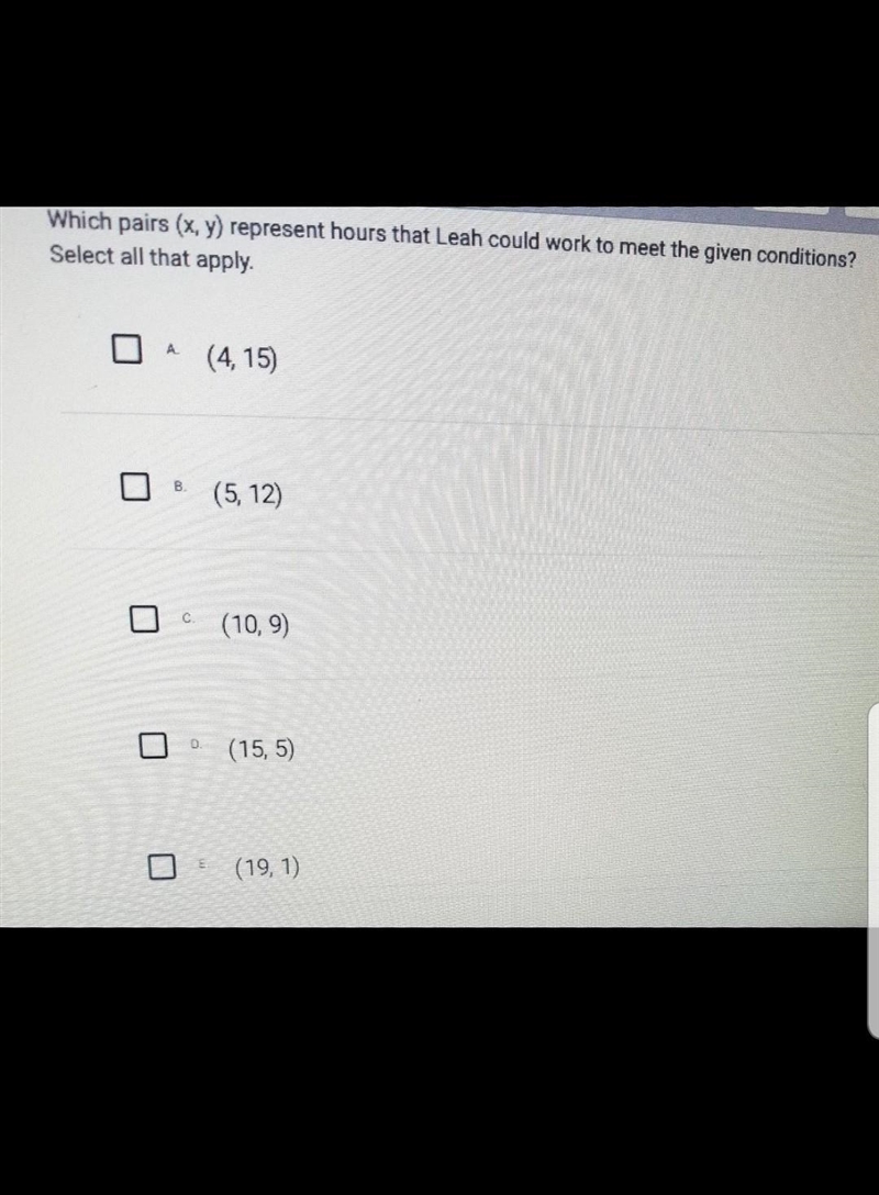 Use the information provided to answer questions 2 - 5. Leah would like to earn at-example-1