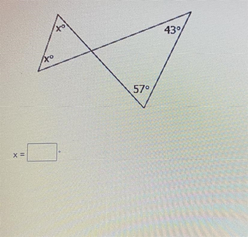 Find the x of the triangle-example-1