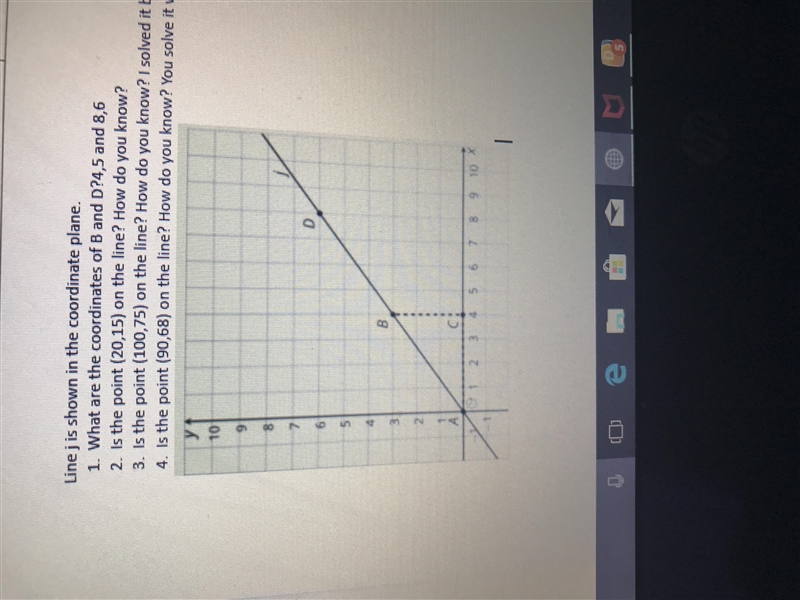 Is the point (20,15) on the line? How do you know?-example-1