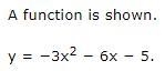 Part A: Show work to complete the square of the function.Part B: Identify the vertex-example-1