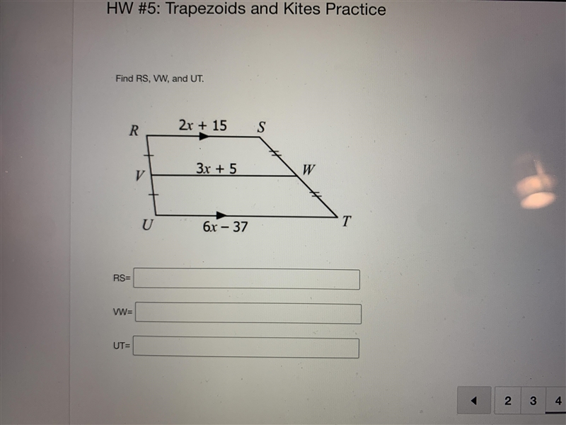 Trapezoids and kites hw please help, answers and explanations/tips are greatly appreciated-example-1