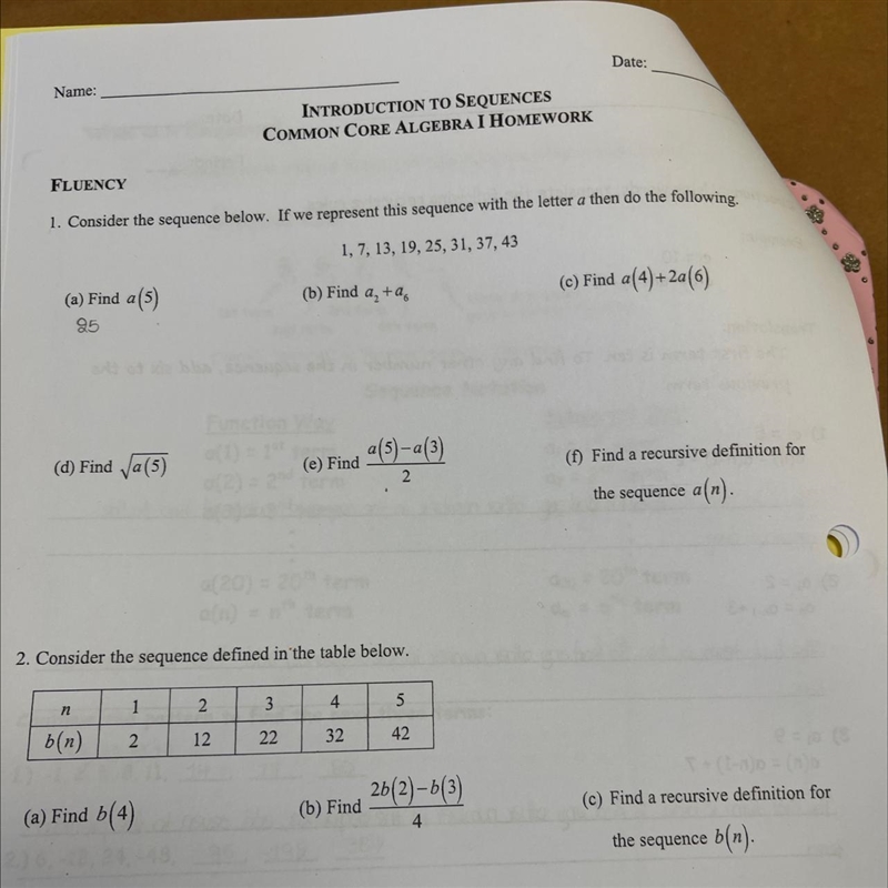 Consider the sequence below. If we represent this sequence with the letter a then-example-1