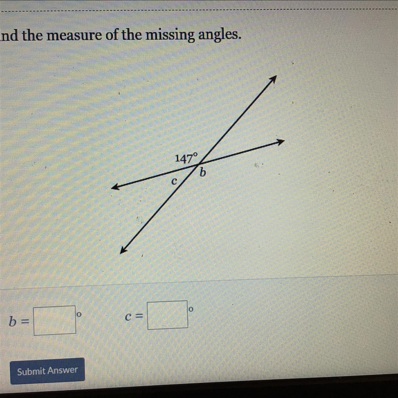 Find the measure of the missing angles-example-1