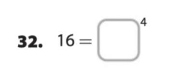 Find the base. 16 = ? The exponent is 4-example-1