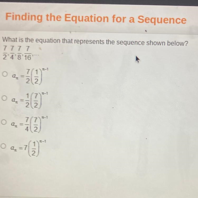 What is the equation that represents the sequence shown below ?-example-1