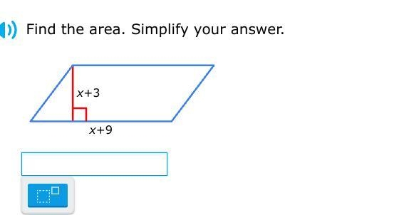 Find the area.Then simplify your answer-example-1