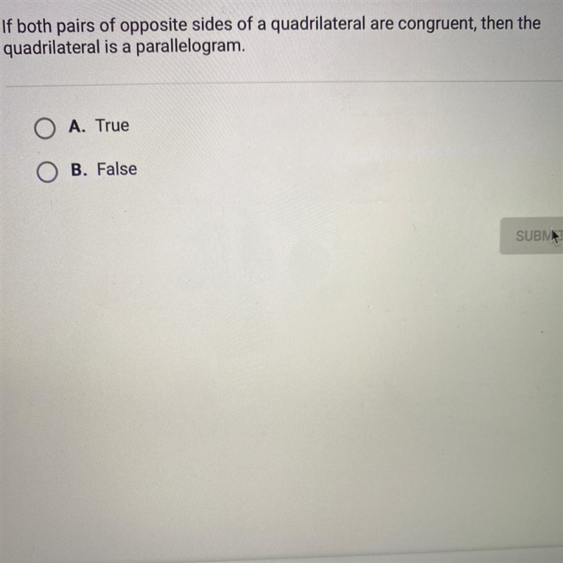 If both pairs of opposite sides of a quadrilateral are congruent, then thequadrilateral-example-1