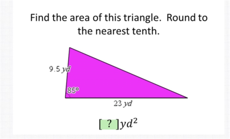 Find the area of this triangle, round to the nearest 10th-example-1