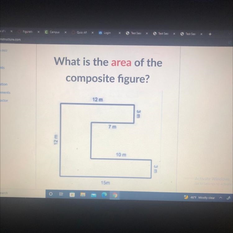 What is the area of the composite figure?-example-1