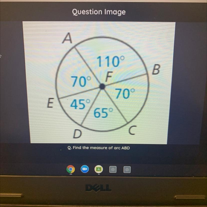 Find the measure of arc ABD-example-1