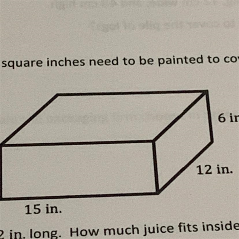 The box below needs to be painted. How many square inches need to be painted to cover-example-1