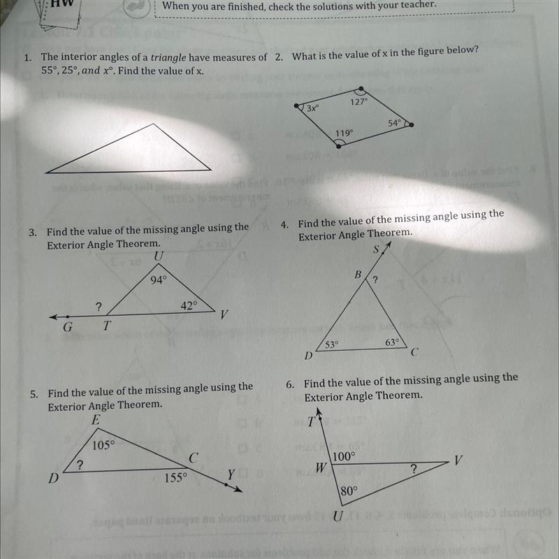 Complete 1 , 2, 3, 4, 5 and six-example-1