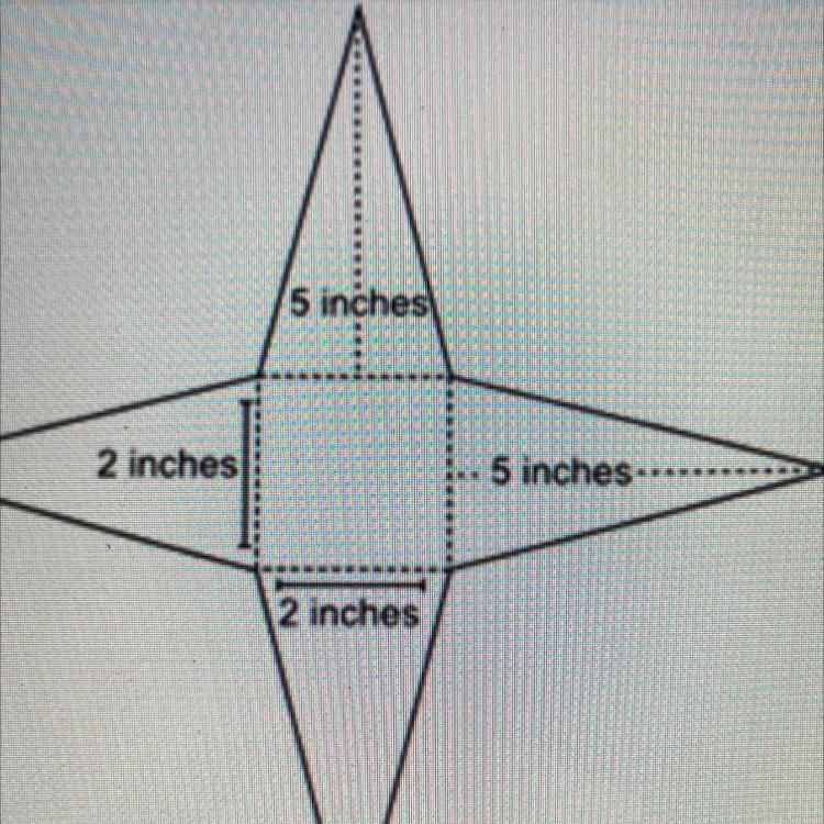 Question 12 (Multiple Choice Worth 5 points) (05.07 MC) The net of a square pyramid-example-1