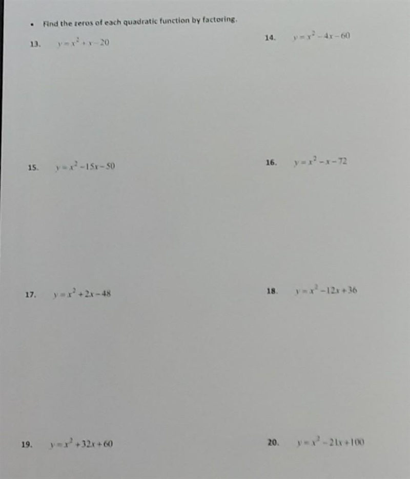 Please HELP me on my ASSESSMENT practice its URGENT Find the ZEROS of each quadratic-example-1