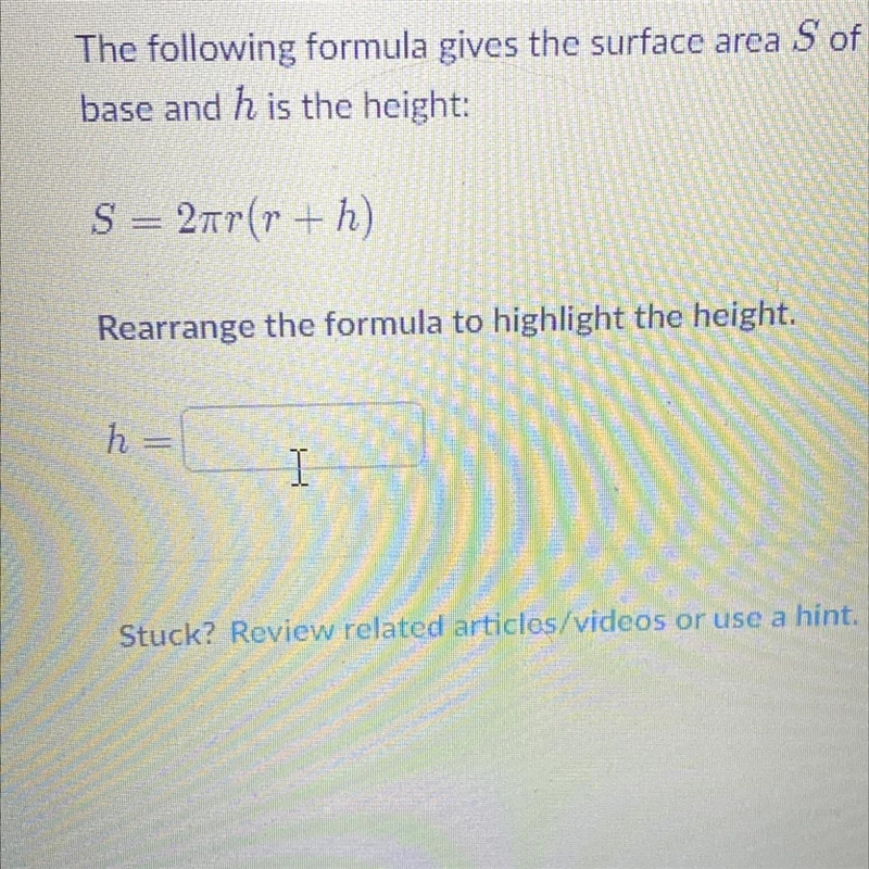 Rearrange the formula to highlight time-example-1