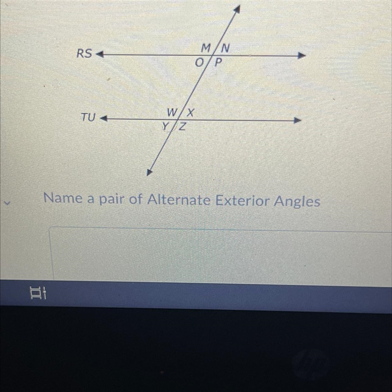 Name a pair of Alternate Exterior Angles-example-1