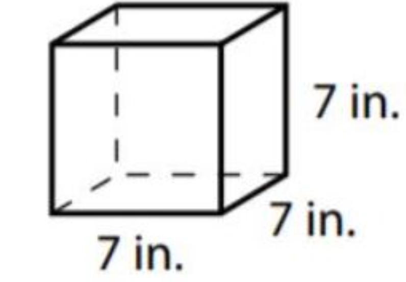 Owen draws the cube shown. Write an expression using an exponent that could be written-example-1