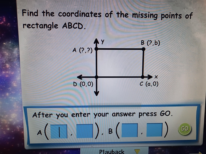 A= B= What are the coordinates for a and b? Help me please asap thanks so much-example-1