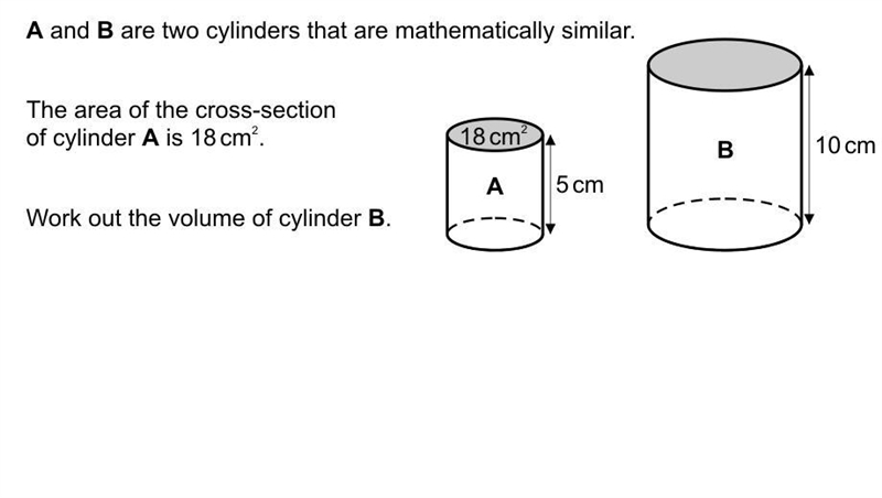 Work out the volume of cylinder B-example-1