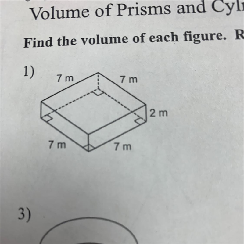 7 m 7 m 2 m m 7 m 7 m How do I find volume??-example-1