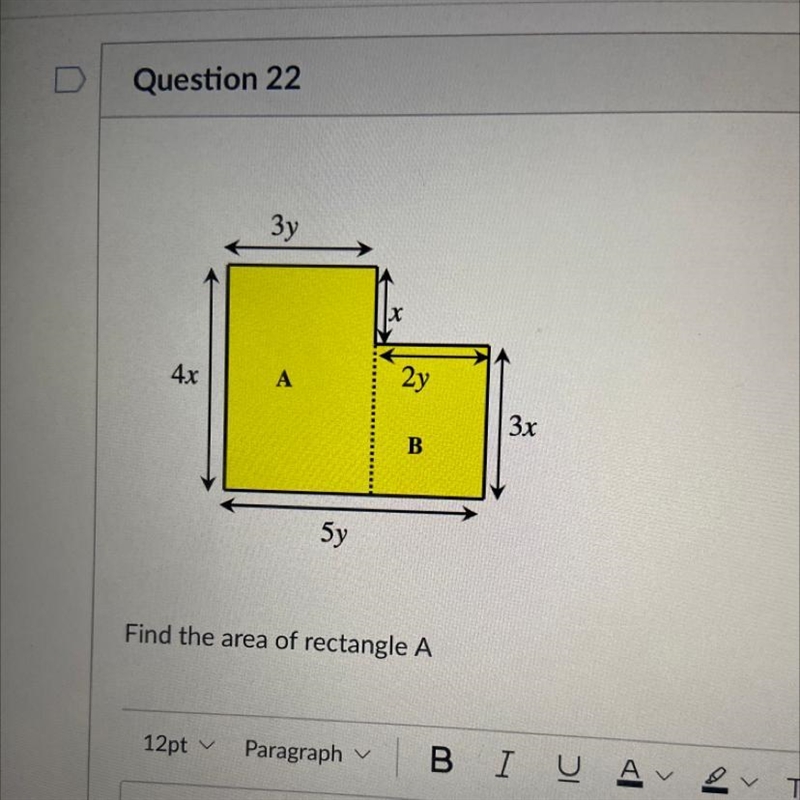 Find the area of the rectangle A-example-1