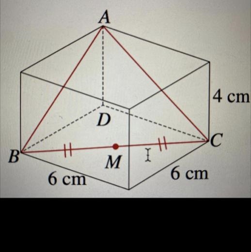 Please help The diagram below shows a square prism. The plane ABC is inside the prism-example-1