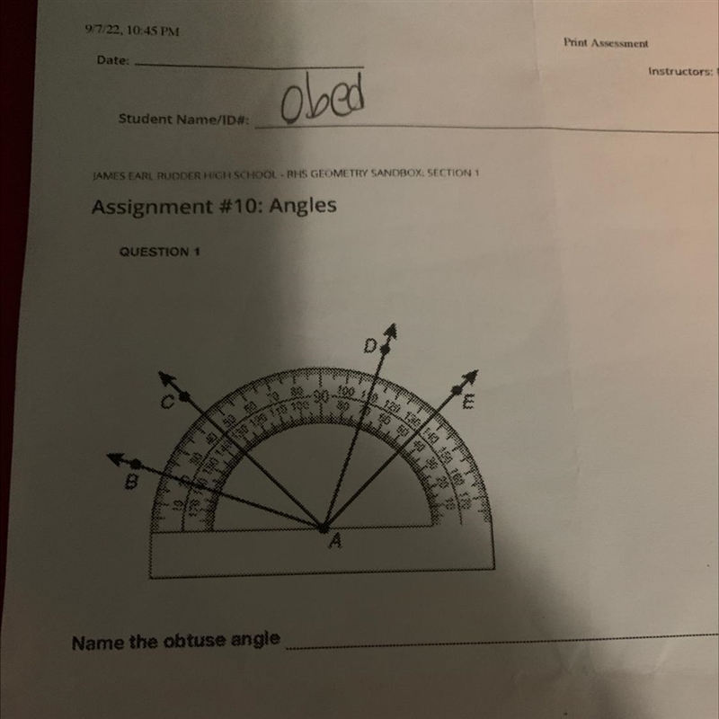 B Name the obtuse angle A D 159 160 170 E-example-1