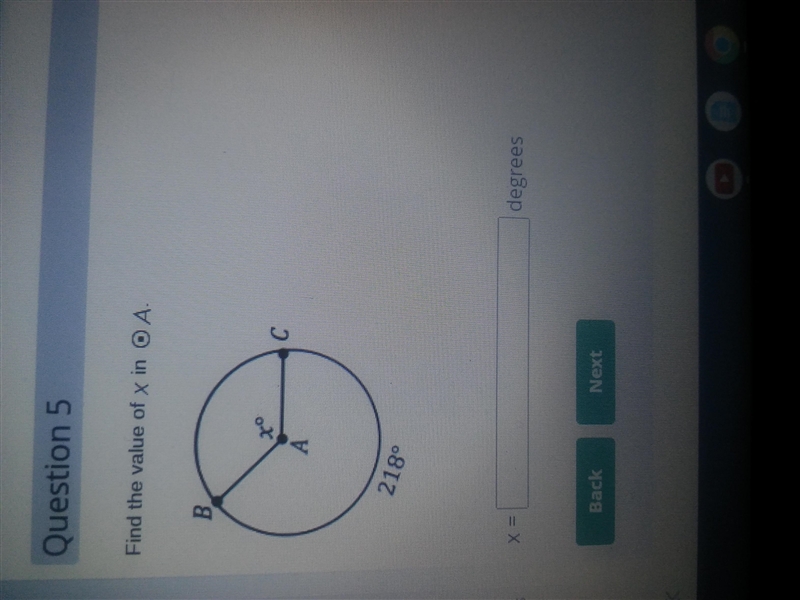 Anybody know this? Find the value of x in o A-example-1