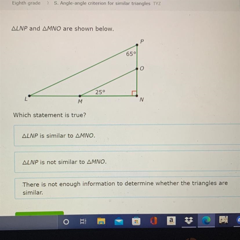 LNP and MNO are shown below Which statement is true?-example-1