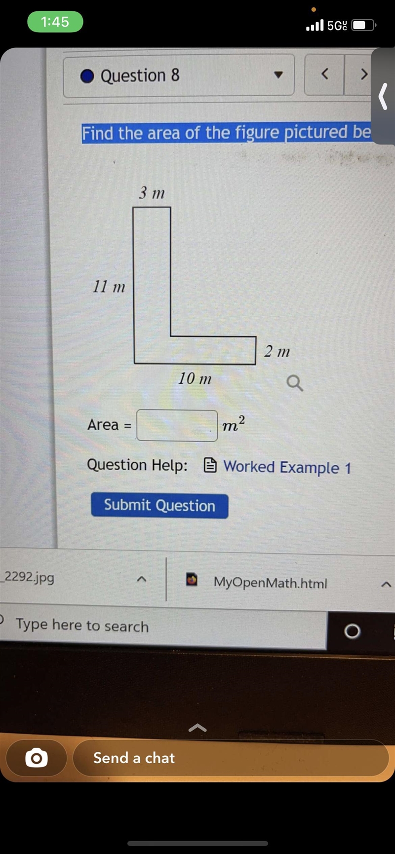 Find the area of the figure below PLEASE HURRY-example-1