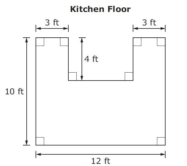 Help pls asap. what is the area of the kitchen floor? enter your awnser in the box-example-1