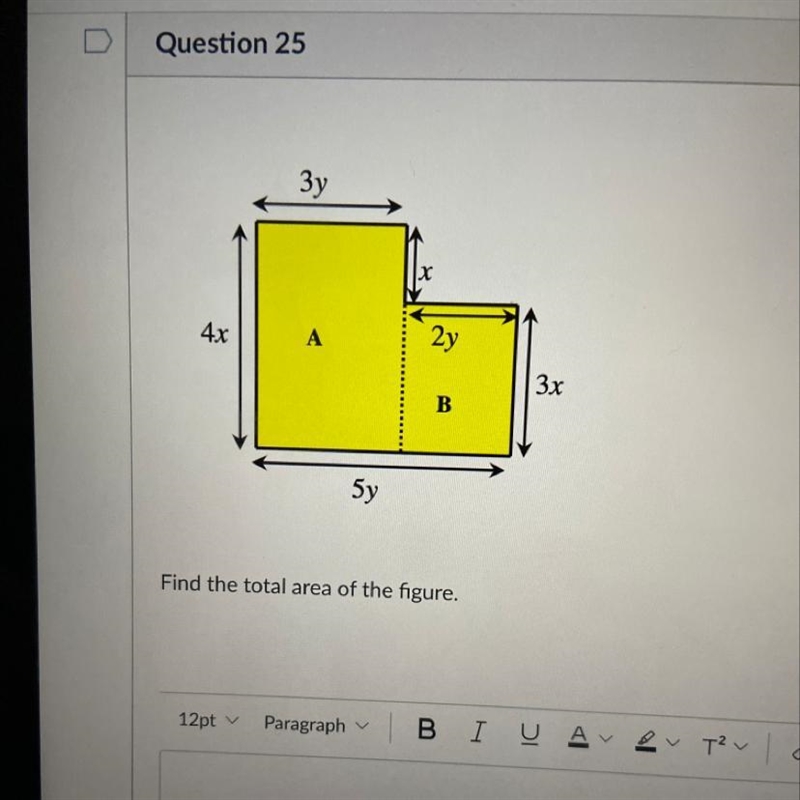 Find the total area of the figure-example-1