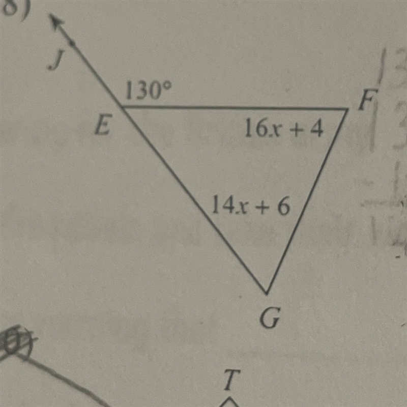 Exterior angle, theorem, and triangle sum theorem-example-1