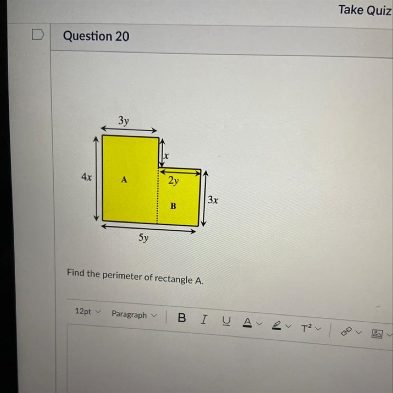 Find the perimeter of rectangle A-example-1