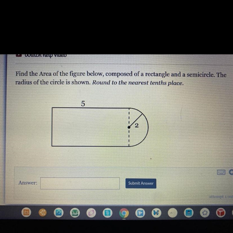 Find the Area of the figure below-example-1