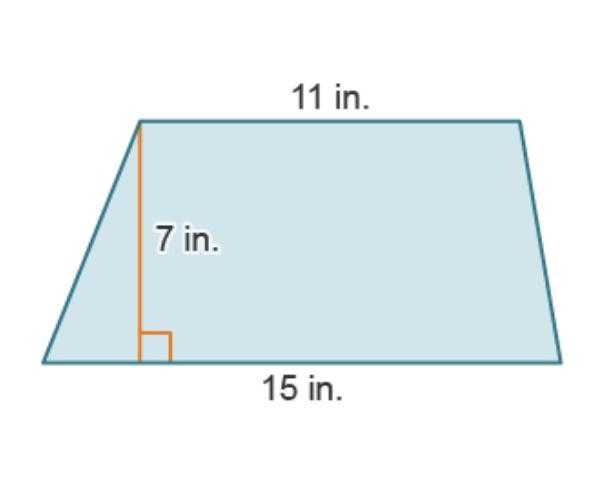 HURRY PLS ANSWER NOW!! What is the area of the trapezoid? 33 in2 52.5 in2 82.5 in-example-1