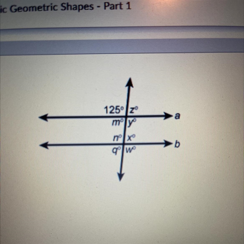 PLEASE HELP QUICK!!! Lines a and b are parallel. What is the measure of angle m? Enter-example-1