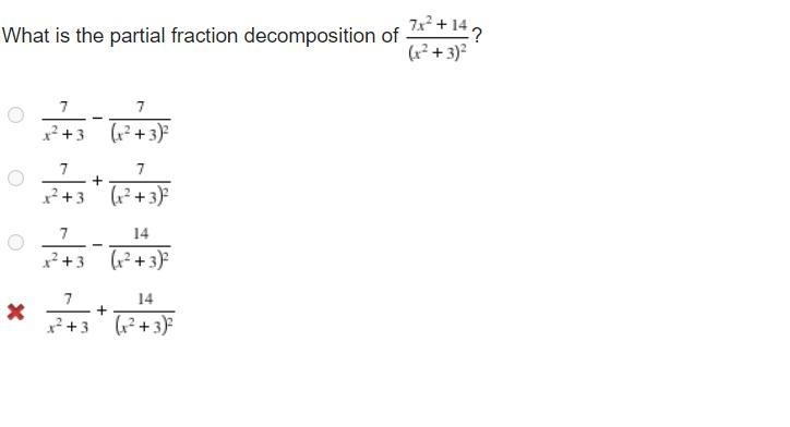 What is the partial fraction decomposition, I know D is wrong-example-1