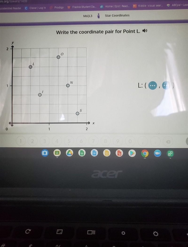 Write the coordinate pair for L​-example-1