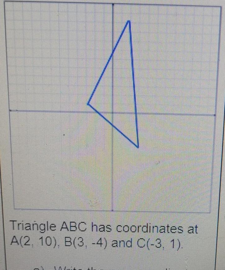 write the new coordinates after the triangle is rotated 180 degrees counterclockwise-example-1