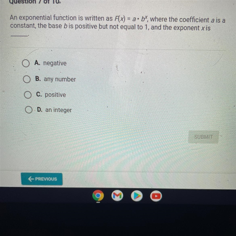 NEED HELP ASAP!! An exponential function is written-example-1