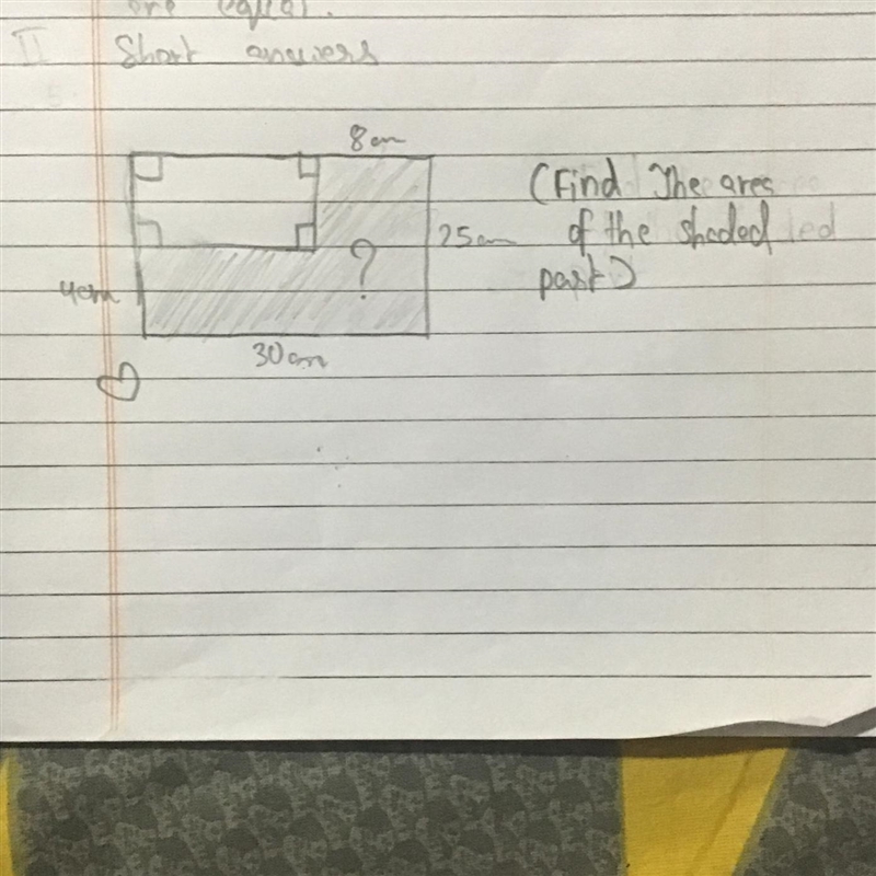 Find the area of the shaded part-example-1