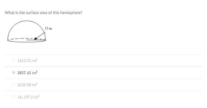 What is the surface area of this hemisphere?-example-1