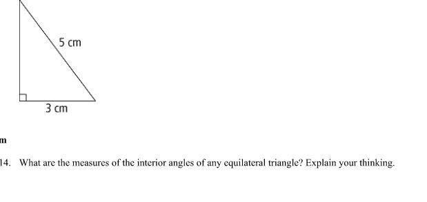 What are the measures of the interior angles of any equilateral triangle? Explain-example-1