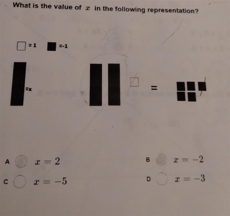 What is the value of X in the following representation​-example-1