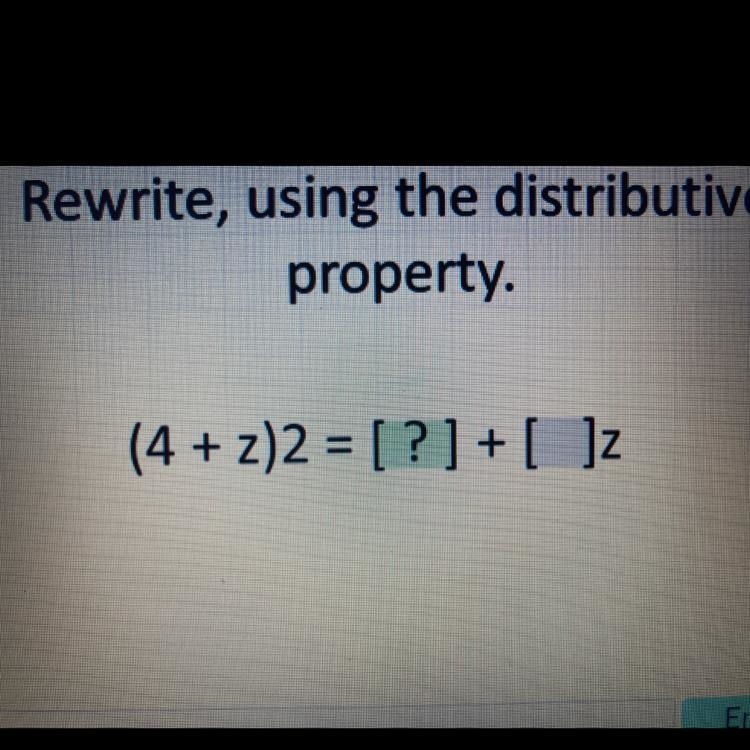 Rewrite, using the distributive property. (4 + 2)2 = [?]+[]z-example-1